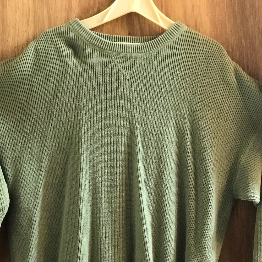 Eddie Bauer XL Green sweater X/L Tall long sleeve
